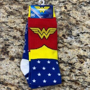 NWT DC Wonder Woman Knee Socks - Red, Yellow, Blue